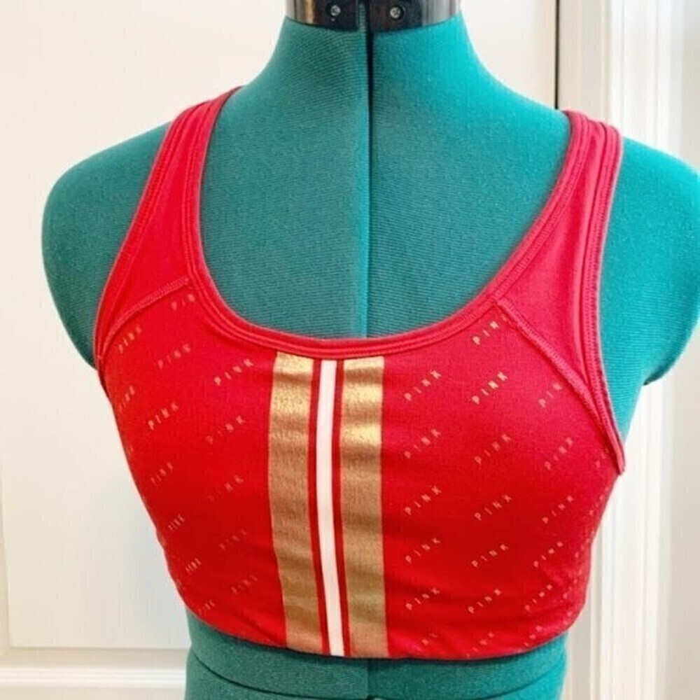 Pink Victoria Secret Ultimate Padded Athletic Sports Bra